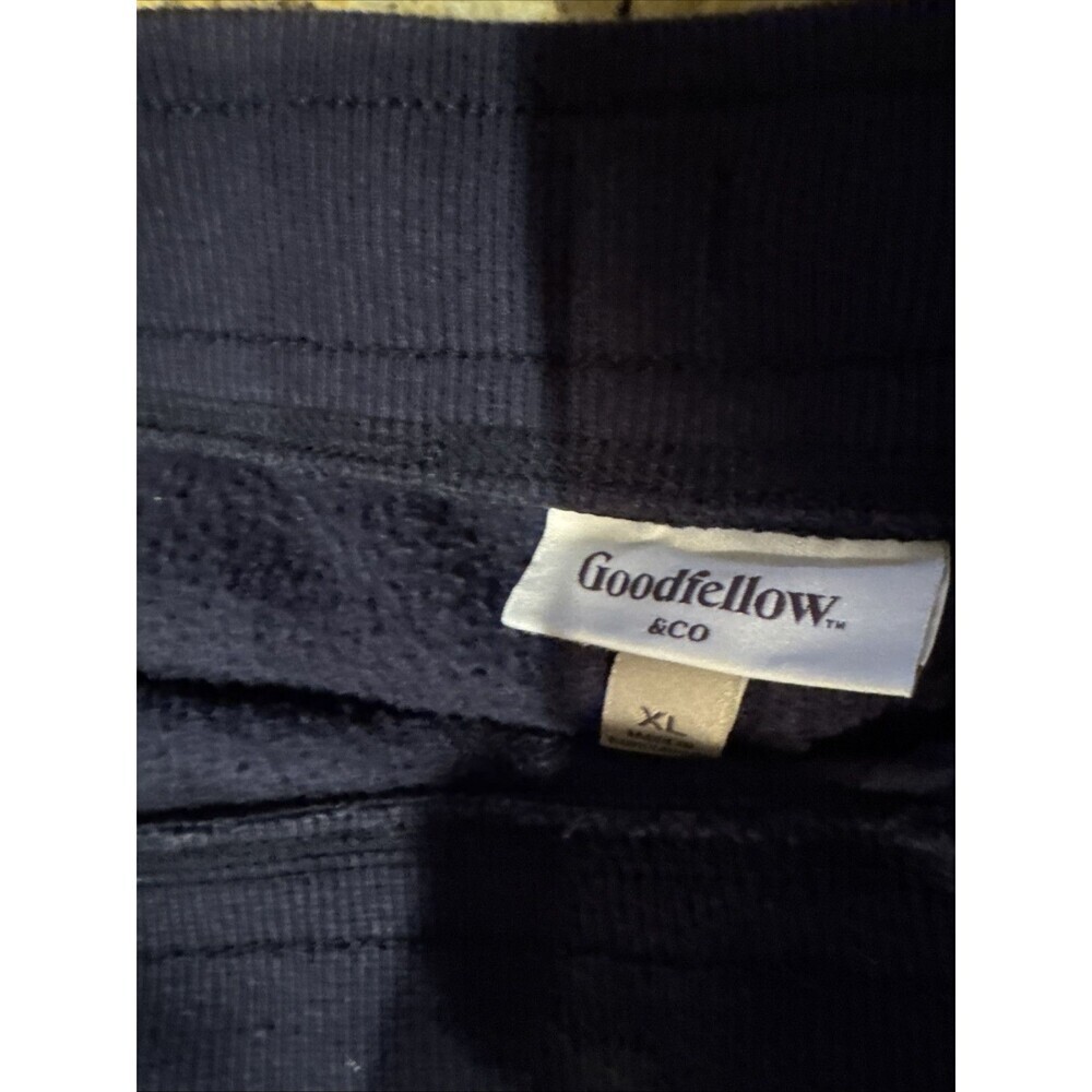 Goodfellow Jogger Pants Mens X-Large Blue Drawstring Tapered Leg Pockets - Picture 3 of 8